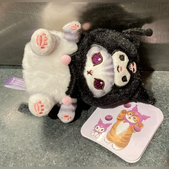🐱🐰 11.5cm Japan Sanrio Mofusand Cat Cross-Dressing Kuromi / My Melody Plush Doll - Picture 7 of 8